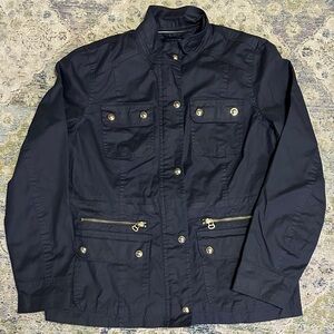 Tommy Hilfiger Navy Utility Jacket with Gold Accents